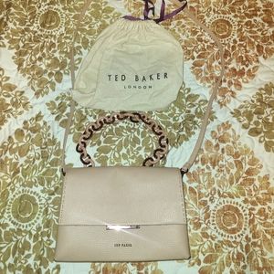 Leather Ted Baker bag (beige/pink) - $150 originally.